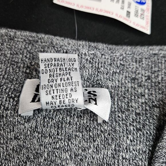 Chicos Design Womens Tank Top Grey Size 3 Linen Blend Pullover Sleeveless - Picture 7 of 12